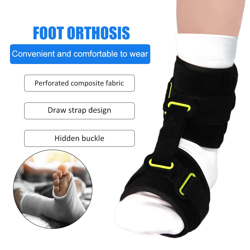 Foot Drop Brace & Ankle Orthosis Plantar Fasciitis Night Splint for AFO Achilles Tendonitis Arch Foot Dorsal Flexion Pain Relief