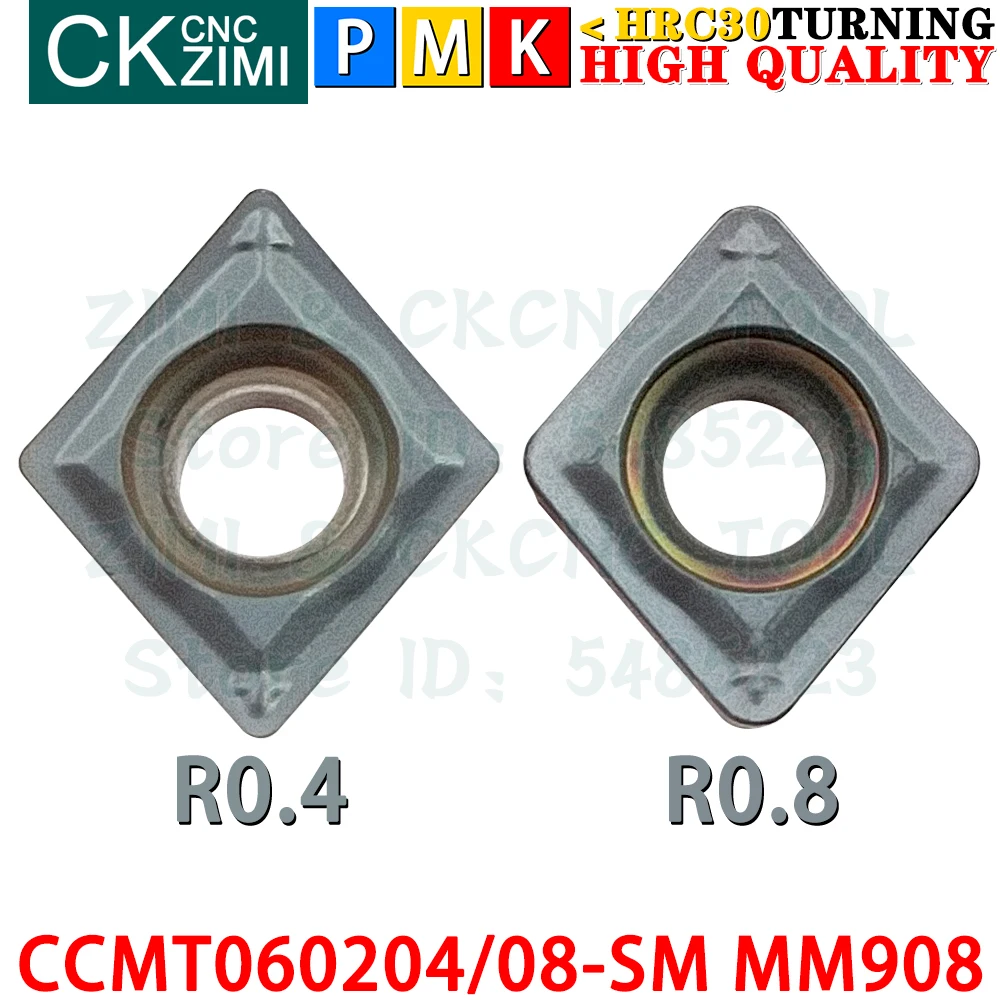 CCMT060204-SM MM908 CCMT060208-SM MM908 Carbide Inserts External Internal Turning Inserts Tools CCMT CNC Metal Lathe Cutter Tool