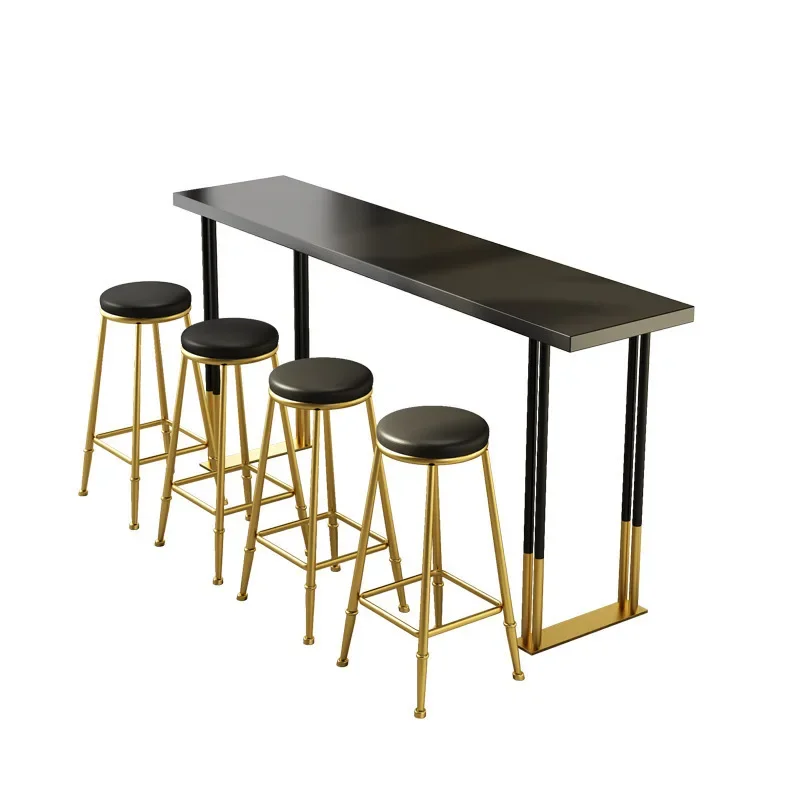 White home leisure window high bar table Modern creative milk tea shop wall bar