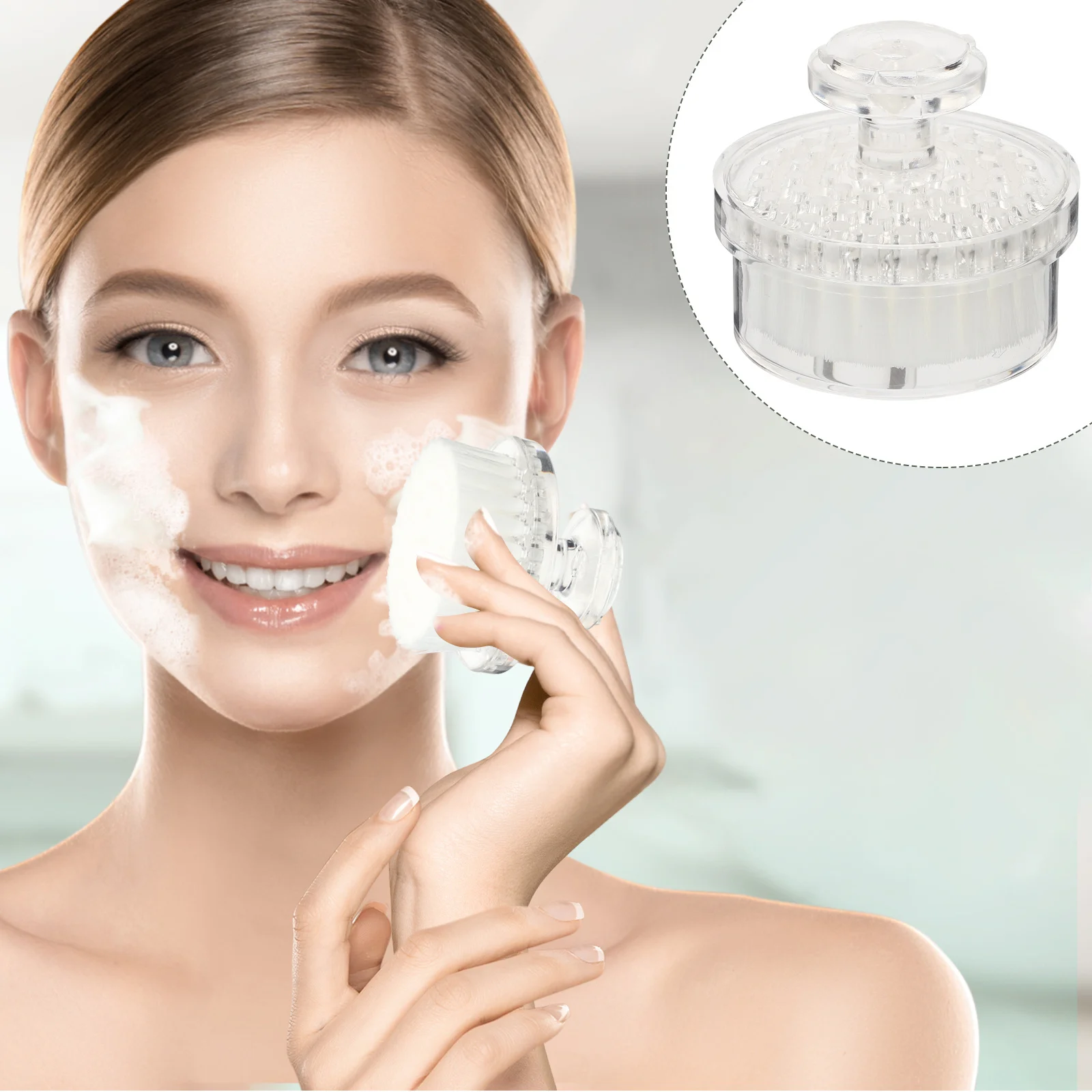 

Manual Facial Cleansing Brush Portable Compact Creative Face Brush Deep Gentle Skin Cleaning Lightweight Face Wash Accessory