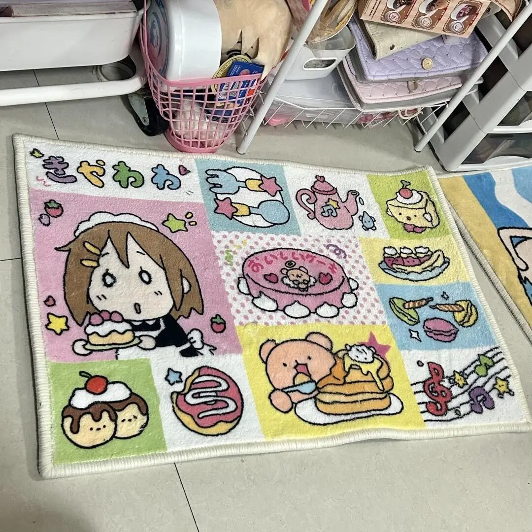 VIKAMA Cartoon Pattern Bathroom Mat, Water-Absorbing Non-Washable Footrest Pad, Entrance Floor Carpet Home Decoration