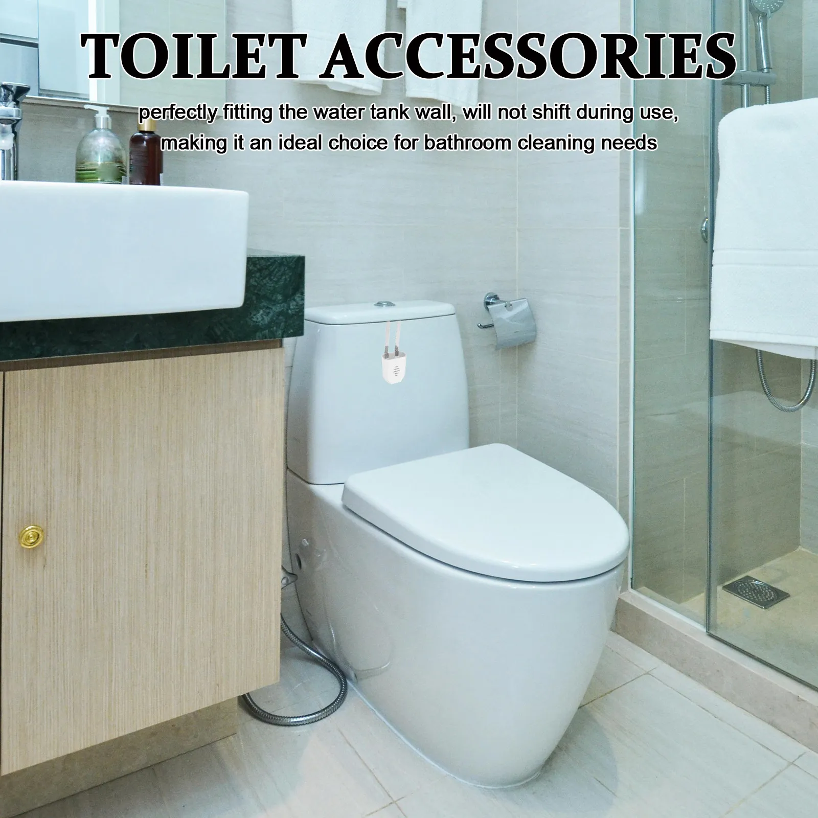 

Toilet Tank Cleaning Tablet Holder White ABS Anti-Damage Hanging Bracket for Water Tank Toilet Bowl Cleaner Carrier Suspension