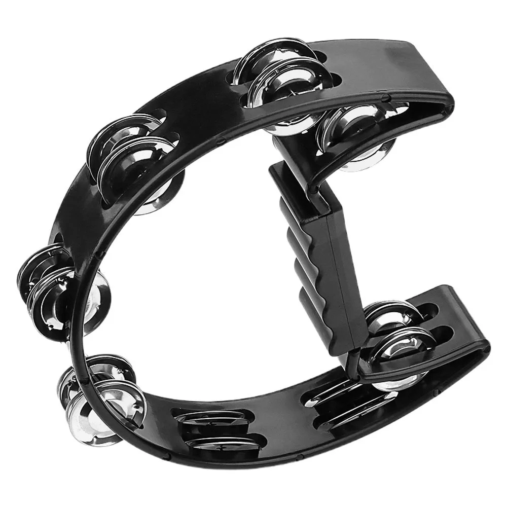 16-teiliges zweireihiges Tamburin-Handgerät aus Metall mit Jingle-Schlaginstrument für Kinder und Erwachsene, Party, Konzert, Klassenzimmer, Säugling