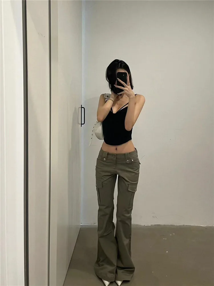 

Джинсы-колокольчики с низкой талией, рабочая одежда, женские летние тонкие утягивающие брюки длиной до пола, супер длинные брюки American Vibe Sle