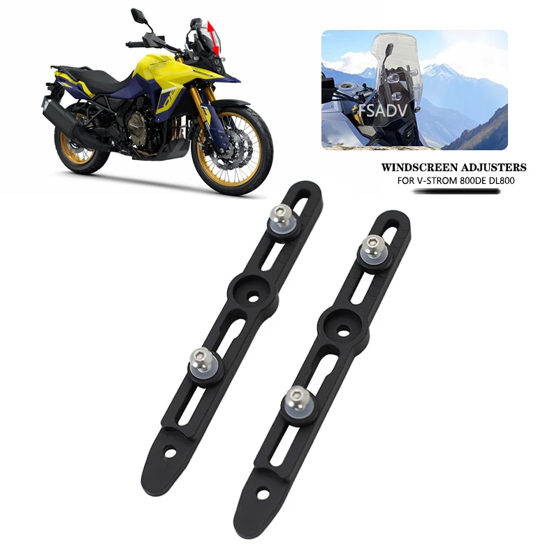 

Motorcycle Windscreen Adjusters Airflow Adjustable Windscreen Bracket For Suzuki V-Strom 800DE DL800 DL 800 DE 2022 2023 2024