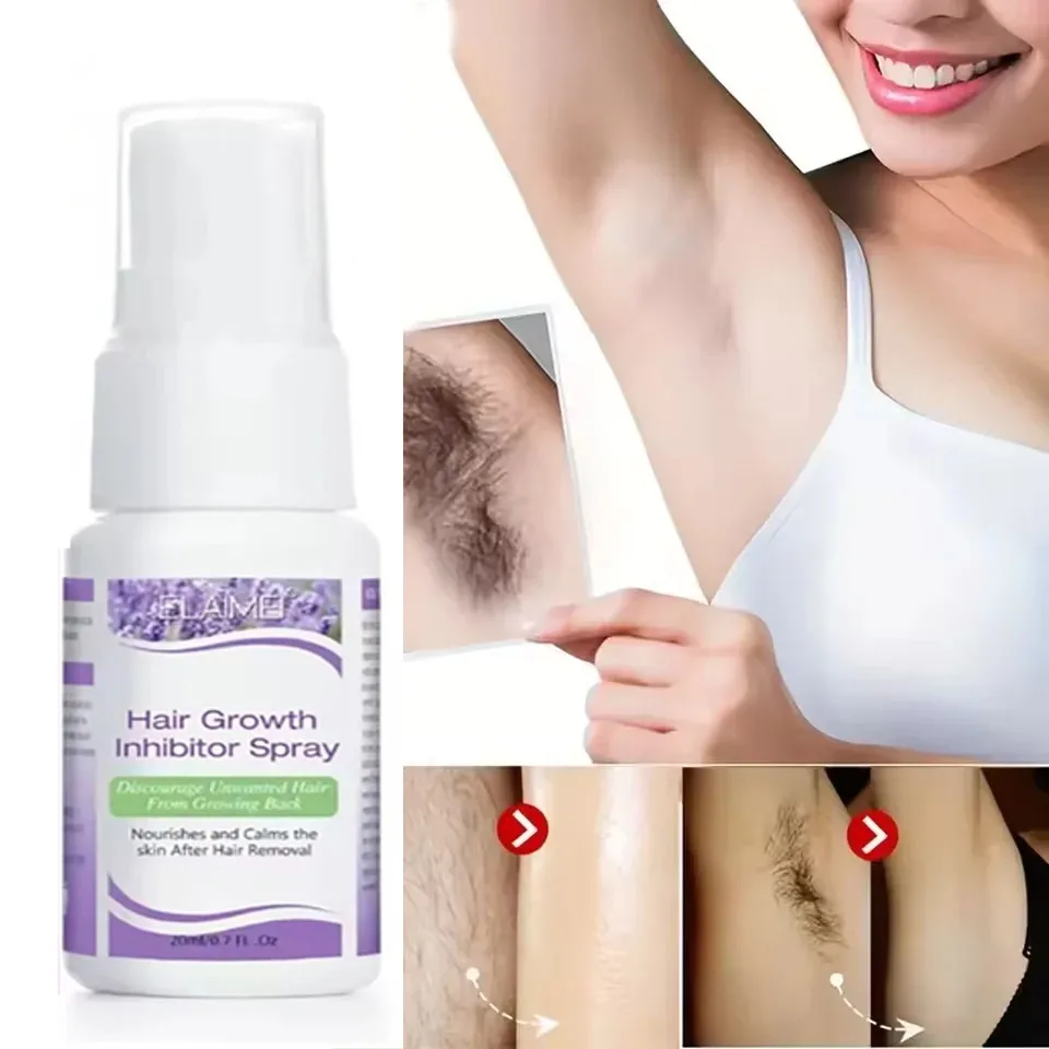 

20ml Permanant Hair Growth Removal Inhibitor Spray Beard Bikini Intimate Legs Body Armpit Painless Facial Stop Hair