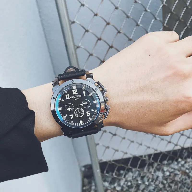 2023Newสไตล์ฮ่องกงนาฬิกาผู้ชายผู้ชายนักเรียนแฟชั่นอินเทรนด์กีฬาAll-Matchนาฬิกาแฟชั่นหน้าปัดขนาดใหญ่