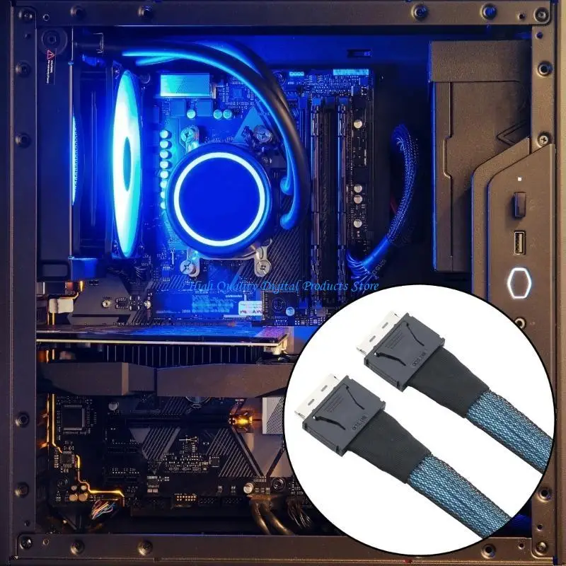 

U2JE SFF-8611 8I Male to SFF-8611 8I Male PCIe Cable Servers External Hard Drives