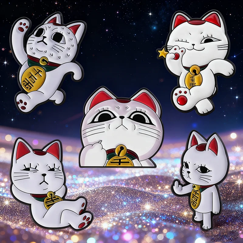 محظوظ القط المينا دبابيس توربو الجدة تشغيل القط وقح فنجر دبابيس التلبيب شارات الملابس أنيمي مجوهرات هدية لمحبي الأصدقاء #1