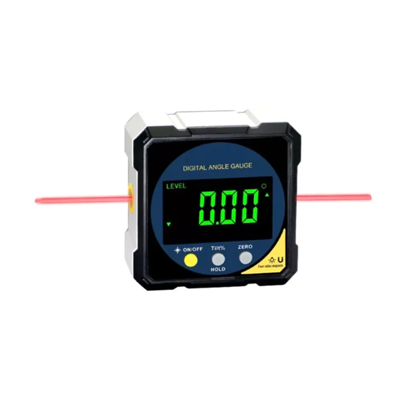 

Digital Angle Finder-Gauge 4 Side Magnets Magnetic Level Protractor Inclinometer USB Rechargeable for Sawing Woodworking