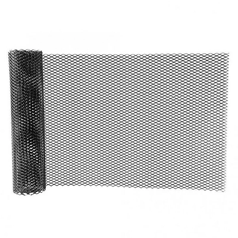 40X13 Inch Universal Car Grille Mesh Metal Car Grille Mesh Sheet Grid Rhombic Grill Mesh Hole 8X16mm