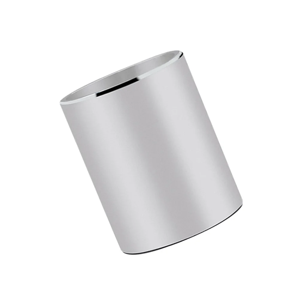 

Aluminium Alloy Pen Holder Silver Long Lasting Desktop Stationery Organizer Pencil Pot for Home Office School Pencil Container