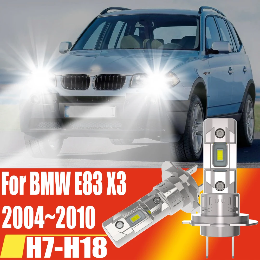 

2pcs H7 Led Headlight Canbus High Power Car Bulb White 6000k Auto Fog Lights Moto Turbo Diode Lamp 12v For BMW E83 X3 2004~2010