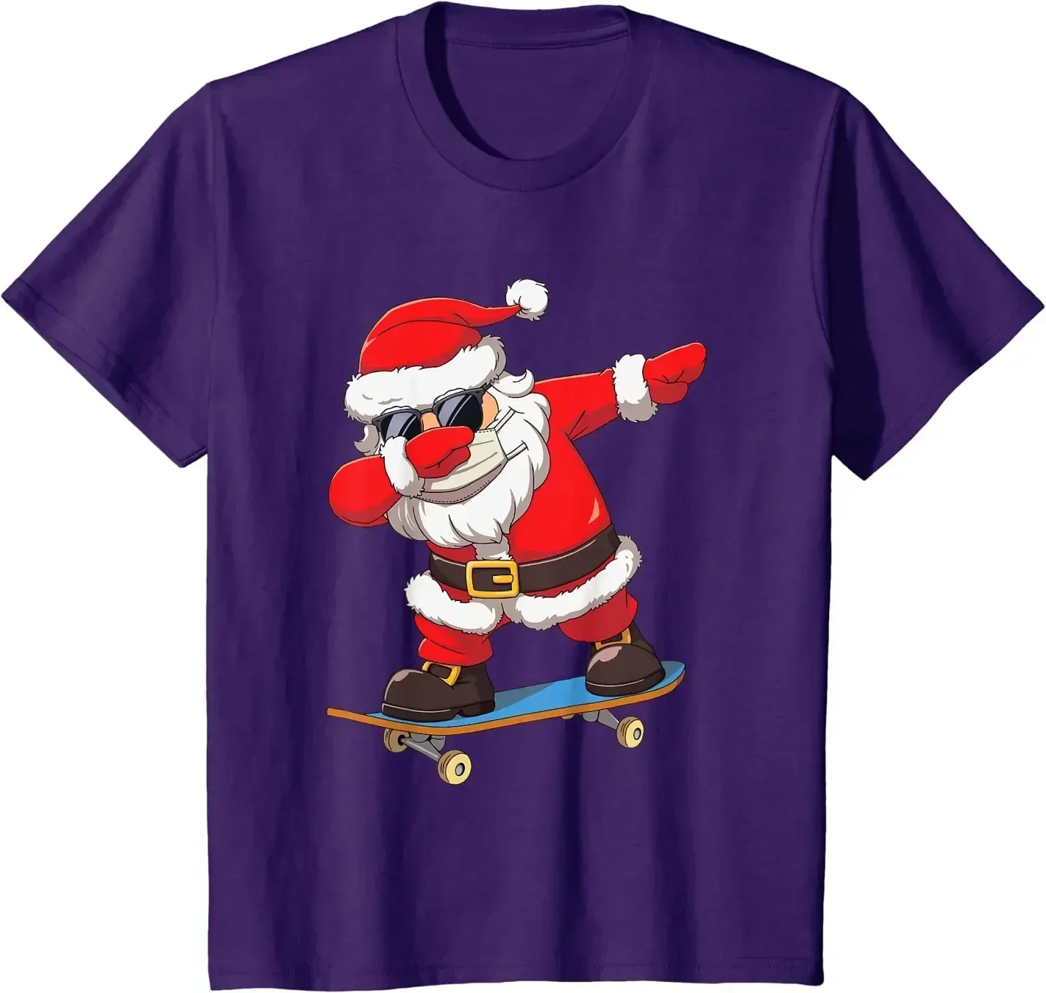 Dabbing Santa Claus Kids Boys Skate Skateboard Christmas T-Shirt