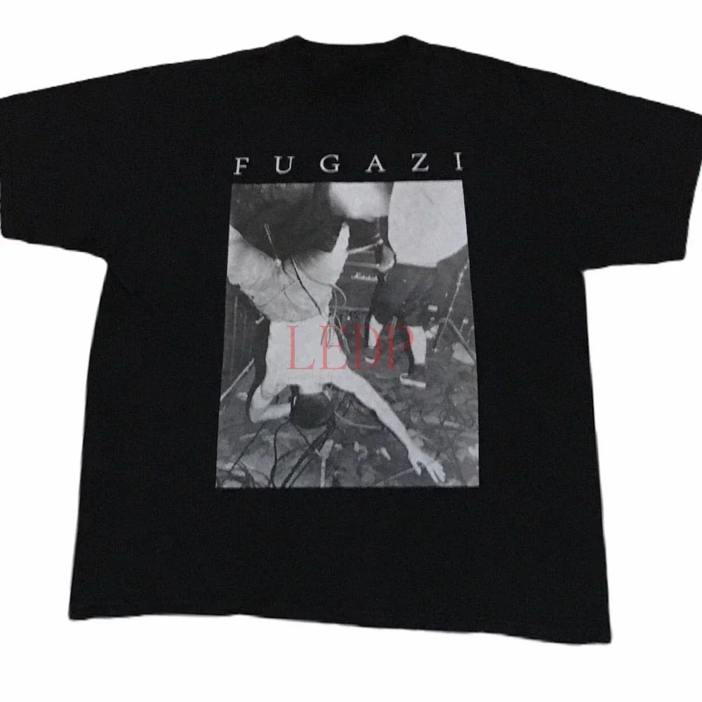 Rare Design Vintage Rock Band Fugazi Tshirt mens designer clothes new in tops & tees Short Sleeve Round Collar oversized t shirt