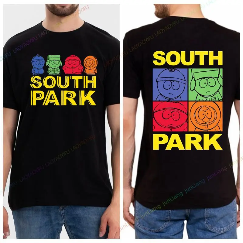 South Park Men's T-shirt I'm Going Home Graphic Women's Top Vintage Fashion Summer O Collar Cotton Oversized Short Sleeve Shirt