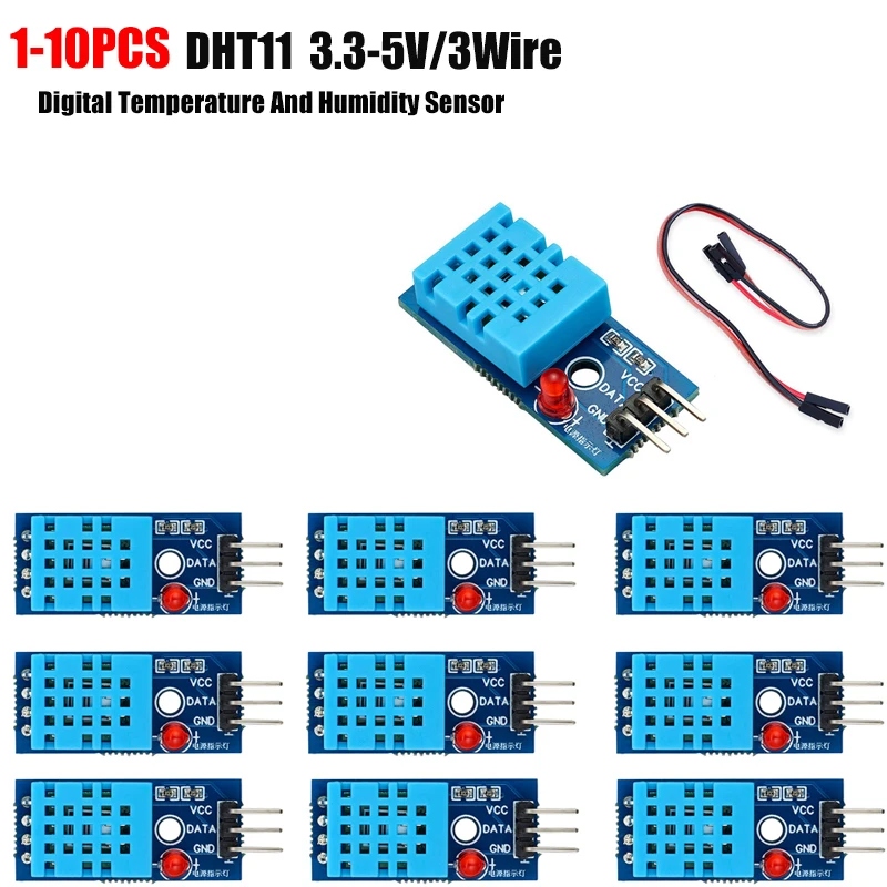 1-10pcs/Smart 3pin KY-015 DHT-11 DHT11 Digital Temperature And Relative Humidity Sensor Module + PCB For Arduino DIY Starter Kit