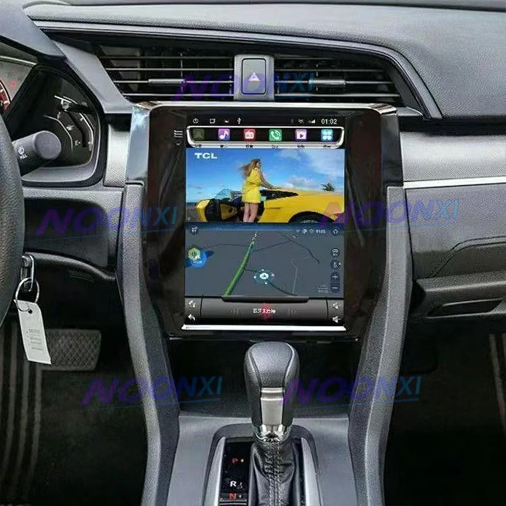 Para Honda CIVIC 2016 2017 2018-2023 pantalla Tesla Radio de coche reproductor Multimedia navegación GPS vídeo 2 Din DSP Carplay unidad principal BT