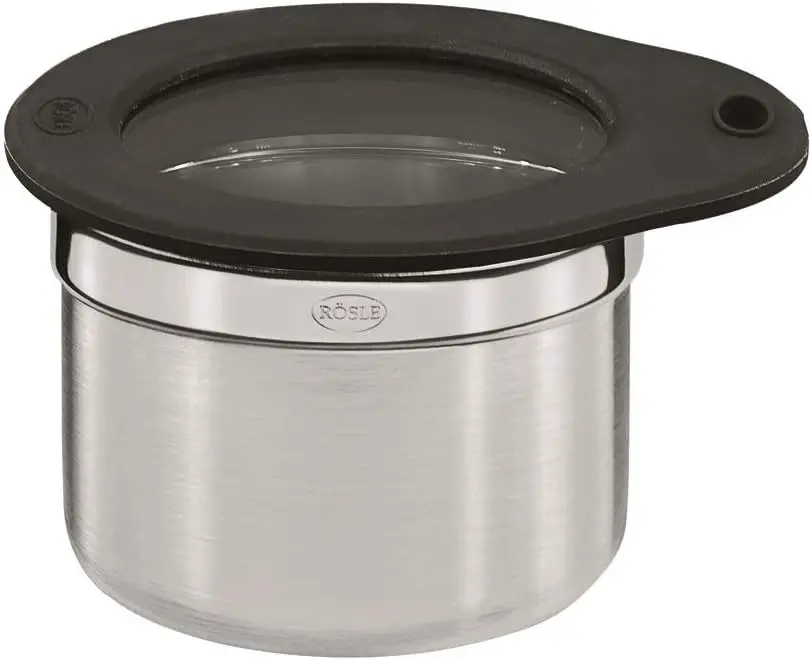 RÖSLE Lunch Box - Food  Box - 18/10 Stainless Steel - Hygienic and Taste-Neutral Jar - Dishwasher Safe, 8 cm