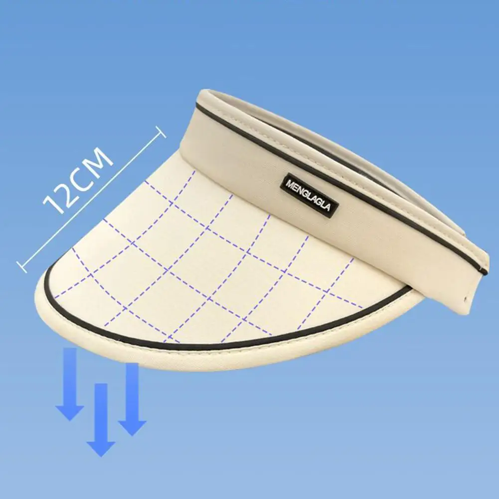 Portable Sun Hat Can Roll Large Eaves All Summer Female Sun Protection Hat Hollowed Out Beach Cycling Sun Shade Empty Hat