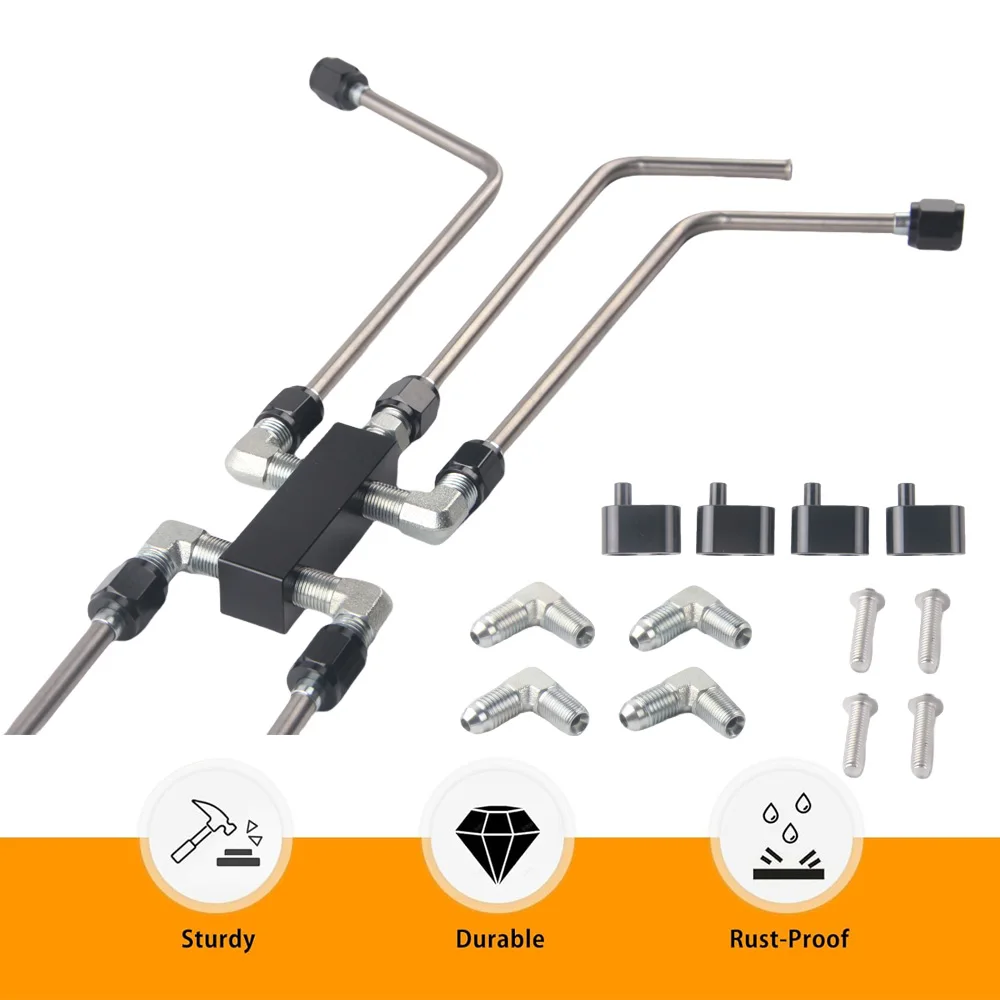 LS Coolant Crossover Steam Vent Kit, Stainless Steel Coolant Crossover Pipe LS Steam Port Kit Compatible with LS1 LS2 LS3 LS6