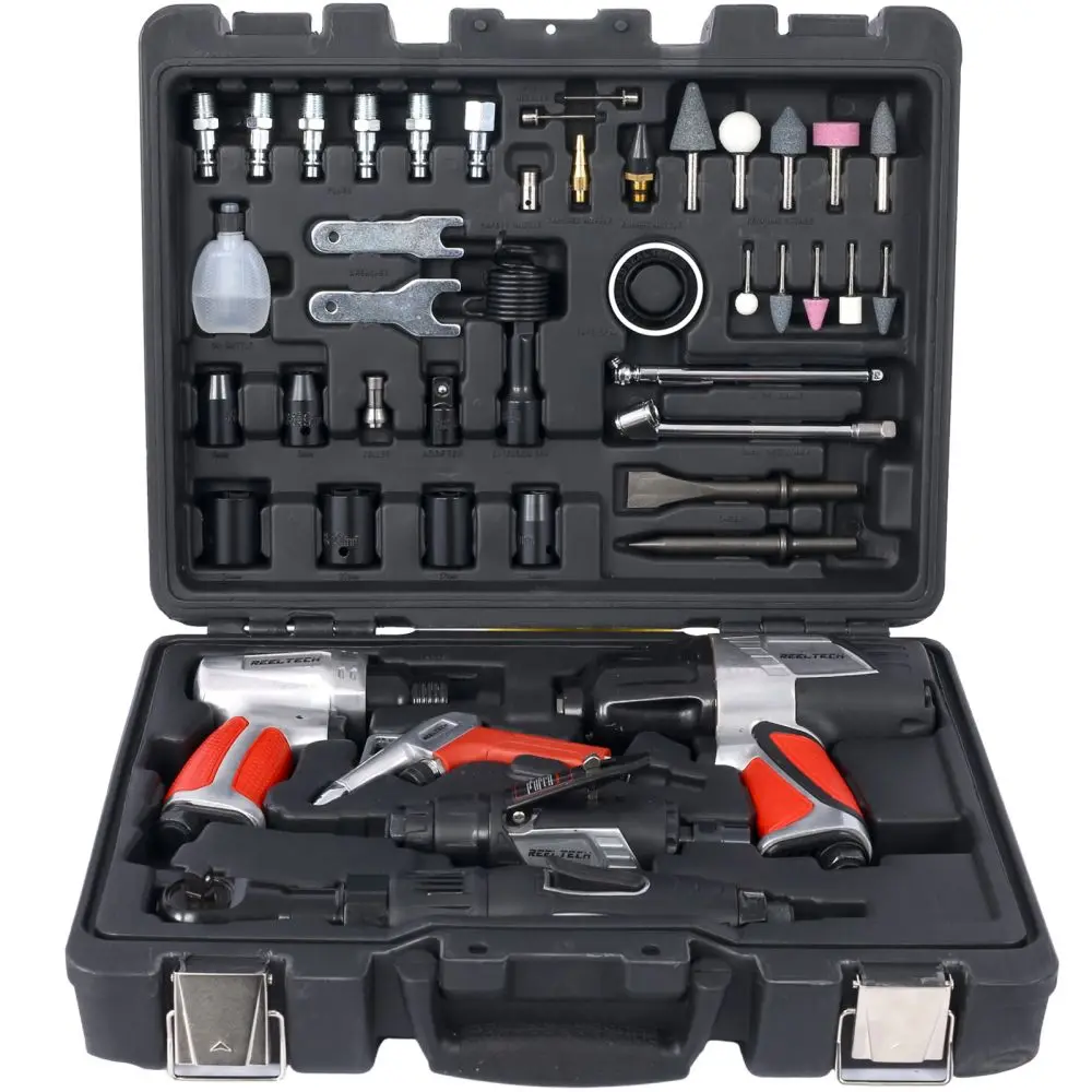 44-Piece Professional Air Tool Accessory Kit) - Impact Wrench, Air Ratchet, Die Grinder, Blow Gun, Air Hammer, Dual Air Chuck