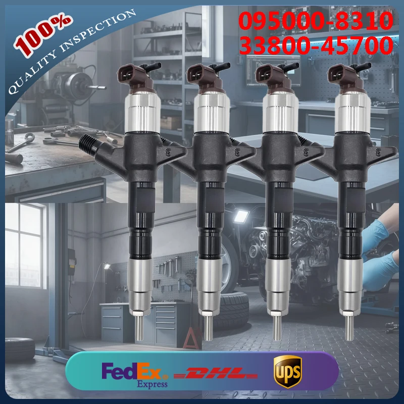 

4pcs Diesel Common Rail Fuel Injector 095000-8310 095000-5550 33800-4570 for Hyundai Mighty County 3.9 d HD78 Engine