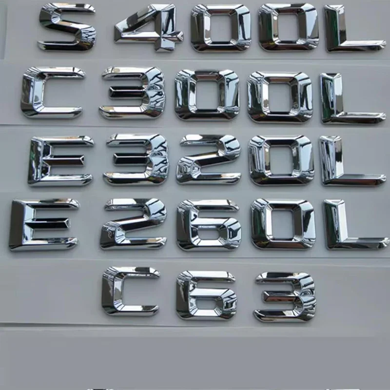 

2015 ABS Emblem For E-Class logo E63 E180 E200 E220 E230 E250 E260 E280 E180L E200L E320L E350L letter rear trunk number sticker