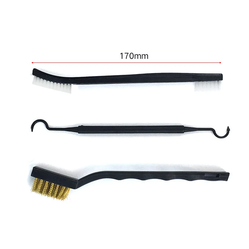 ALLSOME Doppelend-Stahldrahtbürste und Nylon-Pick-Set, universelles Jagdpistolen-Reinigungsset, taktisches Gewehrpistolen-Reinigungswerkzeug