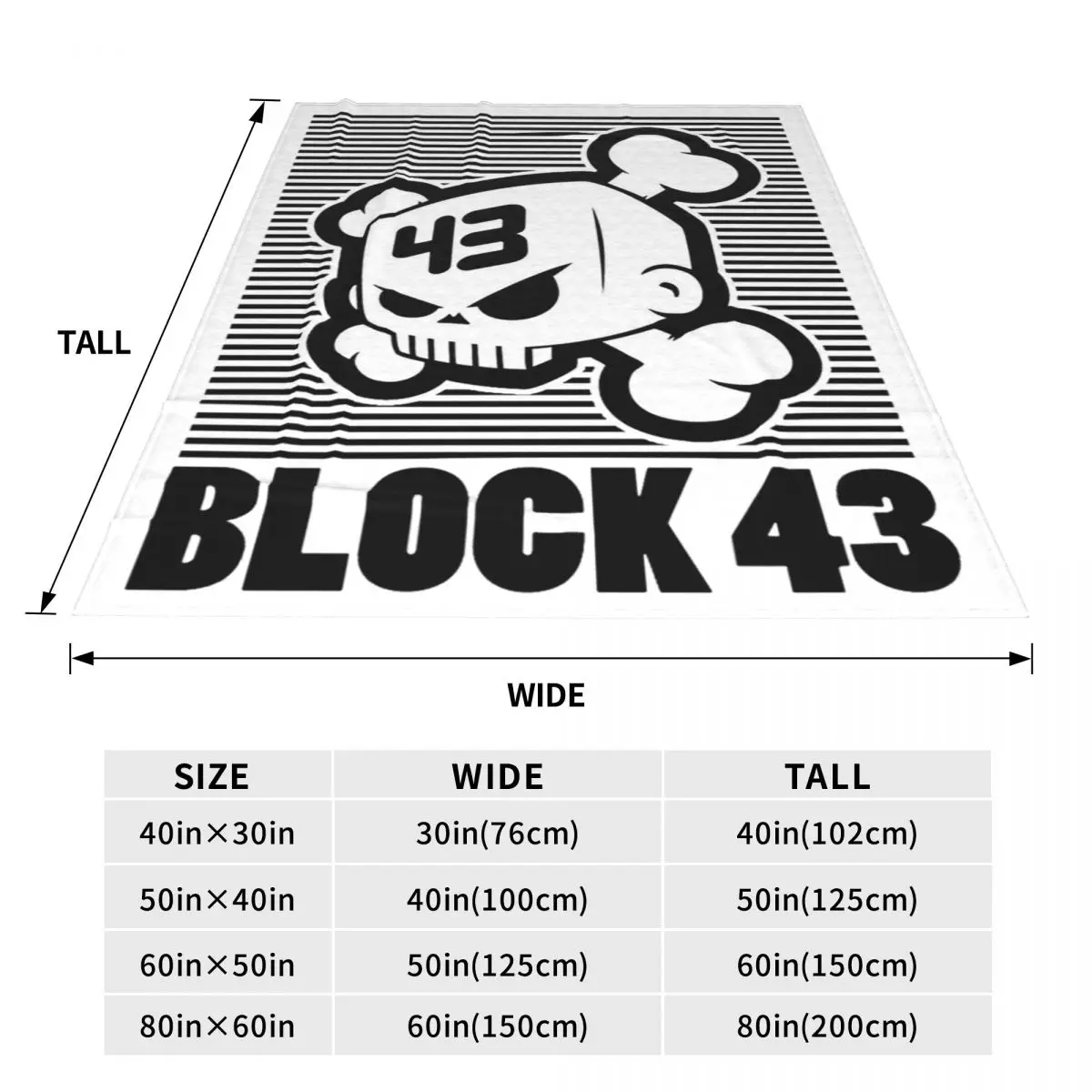 Ken Block Skull 43 Blankets Soft Warm Flannel Throw Blanket Cover for Bed Travel Home Sofa