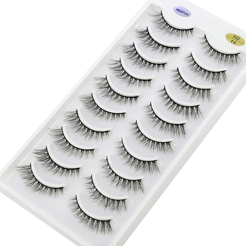 NEW 10 Pairs Natural False Eyelashes Fake Lashes Long Makeup 3d Mink Lashes Extension Eyelash Reusable Mink Eyelashes for Beauty