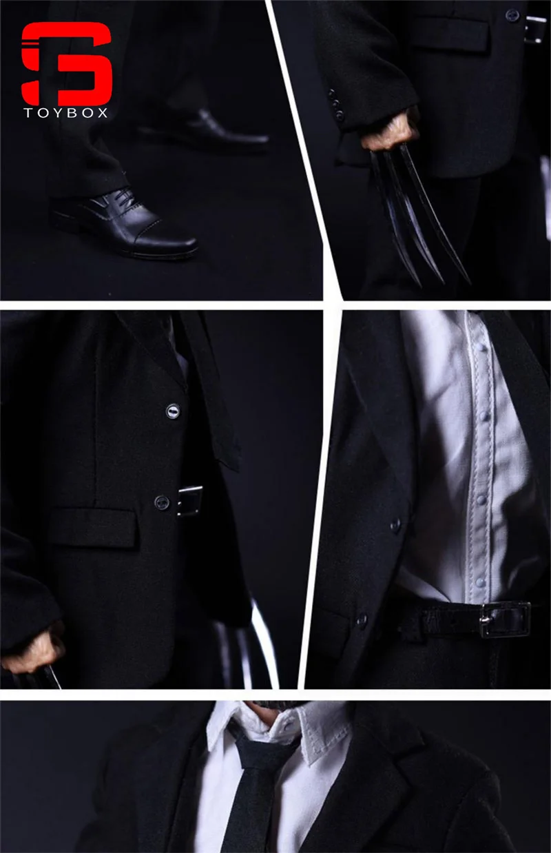 복사기 1/6 올드 로건 블랙 슈트 늑대 발톱 휴 잭맨 헤드 스컬 프트 모델 12 인치 남성 군인 액션 피규어 바디