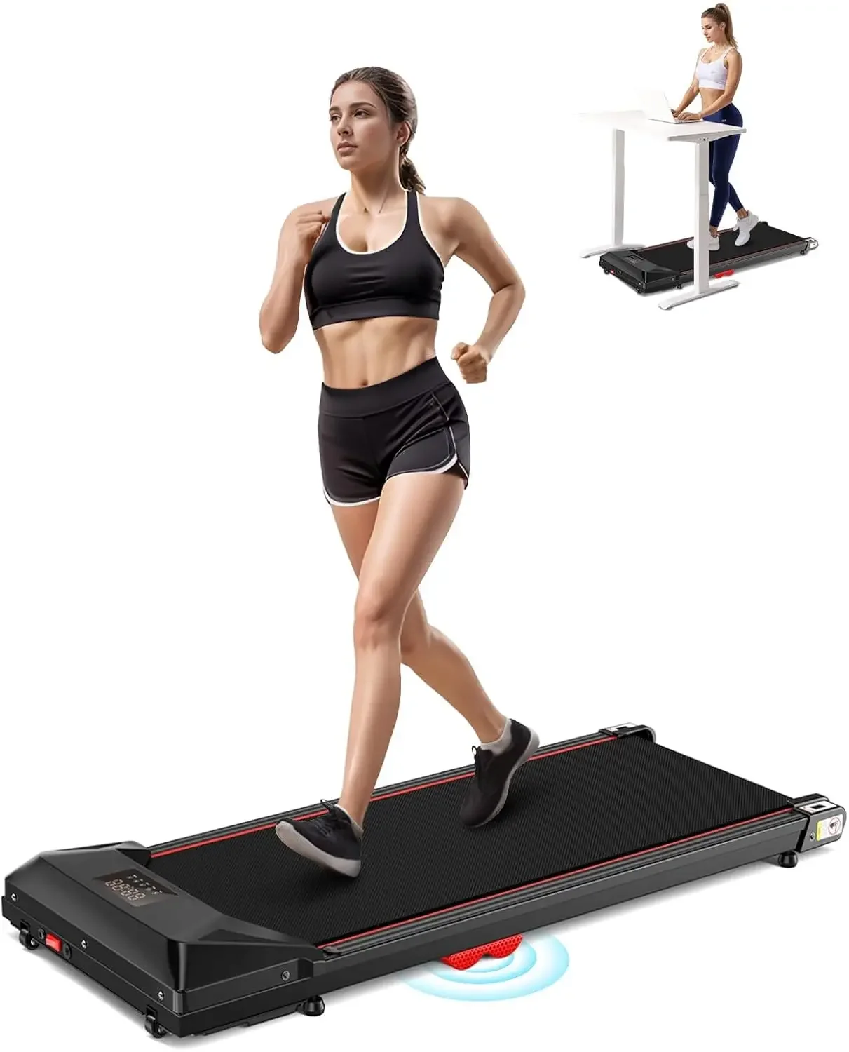 Walking Pad,Under Desk Treadmills for Home,Portable Treadmill 320 Lb Capacity,3 in 1 Mini Treadmill