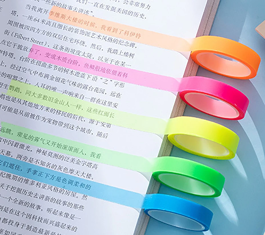 Transparent Tape Pet Color Mark And Paper Tape Can Be Hand-Teared And Can Be Written Hand Account Decorative Tape Student Tape