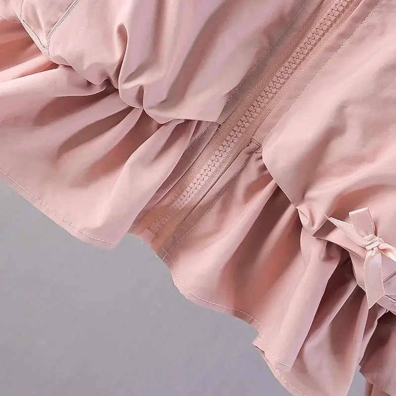 سترة بيسبول للفتيات الصغيرات للربيع والخريف بنمط جديد للأطفال بخصر غير رسمي