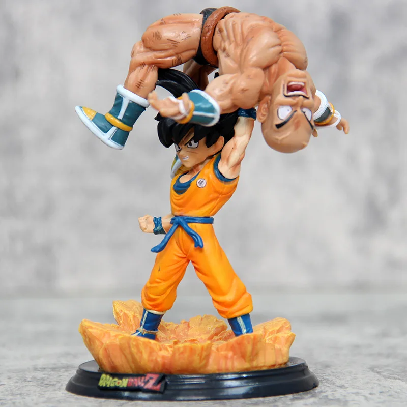 12CM Dragon Ball Anime Goku Lifts Nappa Gk Action Figures PVC Figurine Statue Model Doll Collection Desktop Decoration Toys Gift