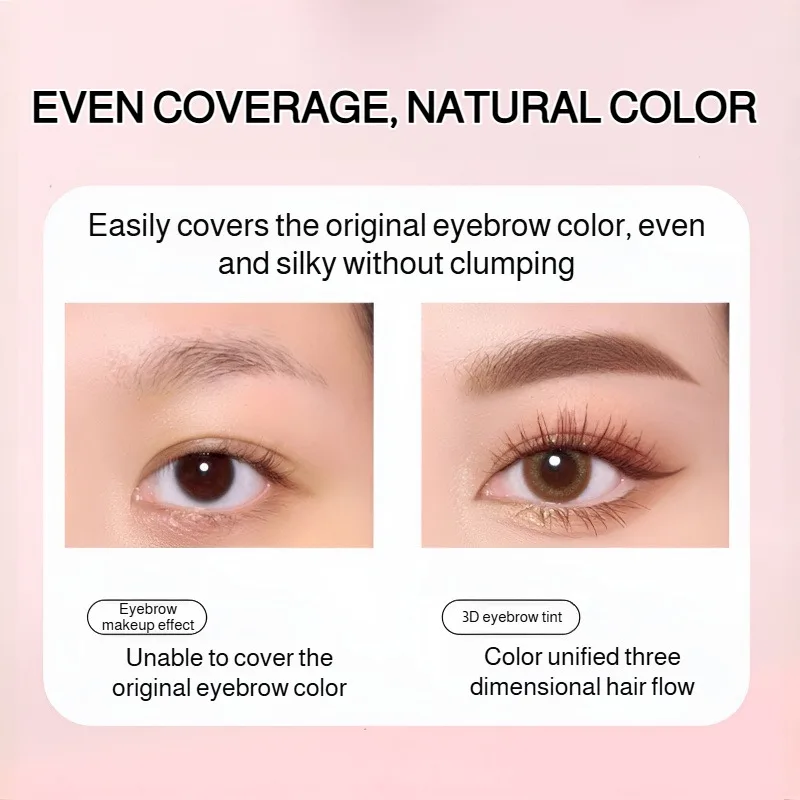 Un pinceau une couleur pâte à sourcils maquillage des sourcils boucle naturelle et longue durée sans perte de couleur longue et épaisse