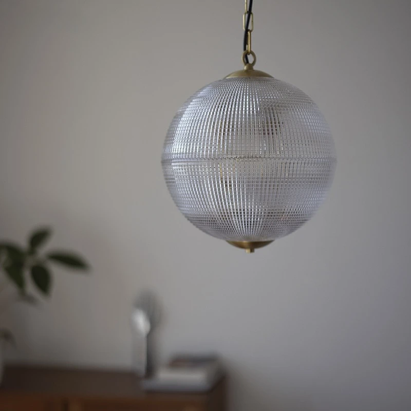 ضوء فاخر كريستال زجاج كرة مستديرة قلادة أضواء الحد الأدنى الإبداعية مطعم غرفة نوم الدرج الرجعية مقهى مصابيح معلقة #4