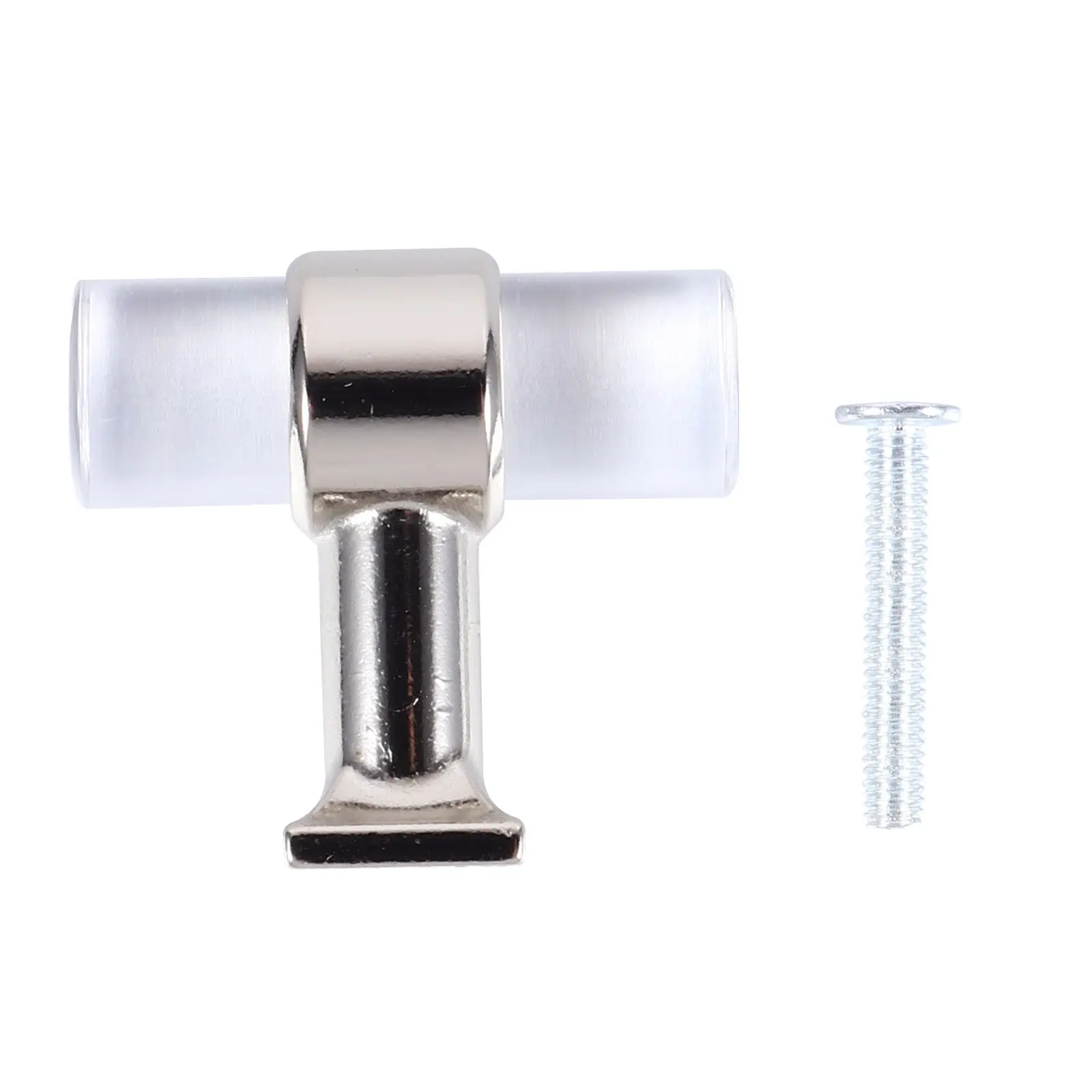 6Pcs Crystal Acrylic Drawer Pull Handles Modern Ergonomic Cabinet Door Knobs Smooth Comfort Grip for Bedroom Living Room
