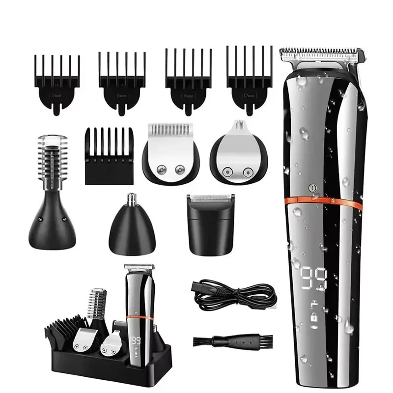 Hair Clipper 6 In 1 Hair Trimmer For Men Eyebrow Beard Trimmer Fully Washable Electric Hair Clipper Grooming Kit