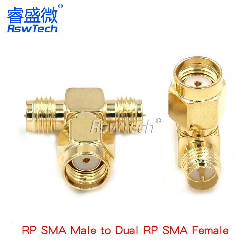 1PCS Three Way SMA Male Header To Female Header Connector RPSMA-KJK SMA-KKK SMA-KKJ  Three Header Adapter