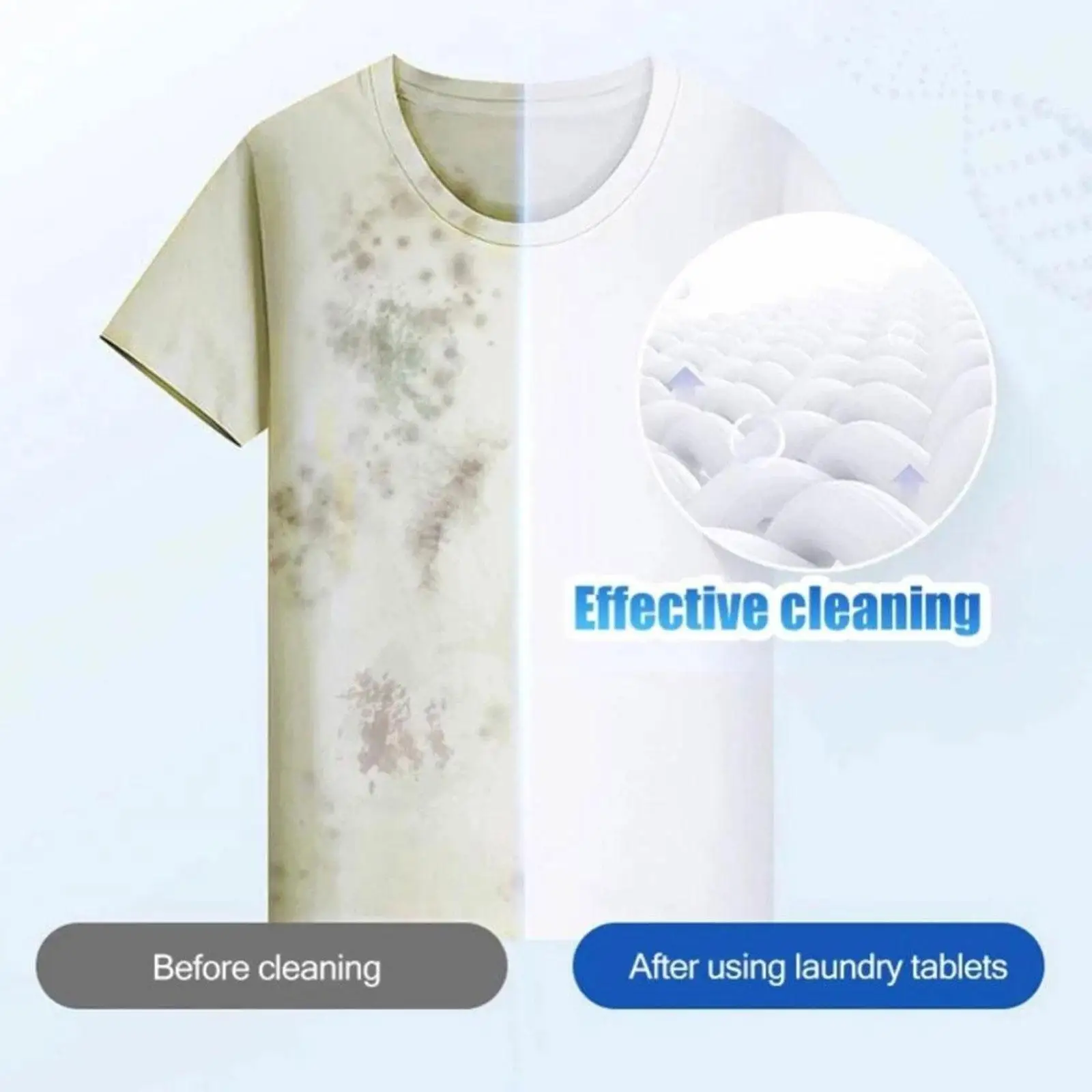 Concentrated Laundry Tablets Strong Decontamination Washing Detergent Powder Supplies Cleaning Clothes Soap Laundry Softene C3T1