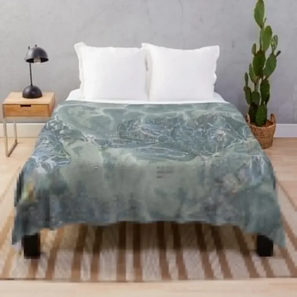 

Park City Mountain Resort Trail Map Throw Blanket for babies Camping Bed covers Moving Blankets
