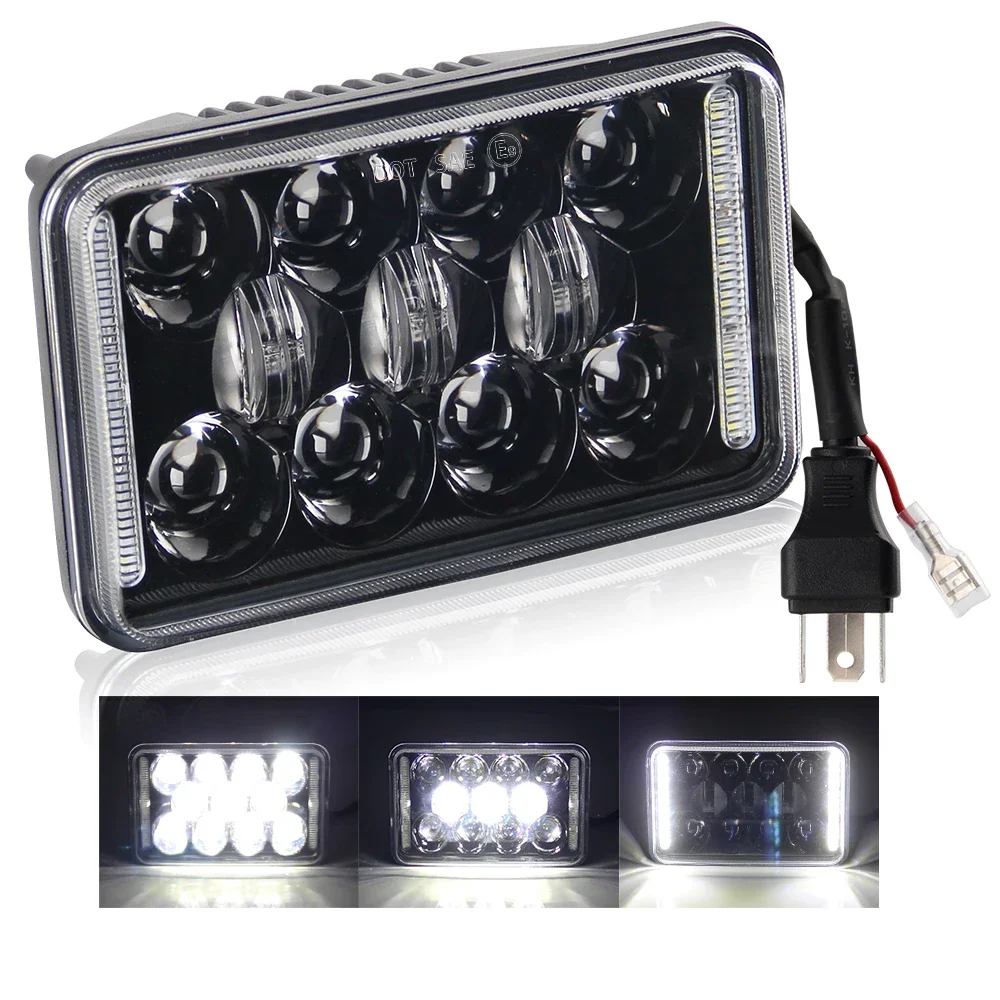 up to date Led Headlights H/L Beam 7x6inch Led square Headlights for Jeep Wrangler YJ Cherokee XJ