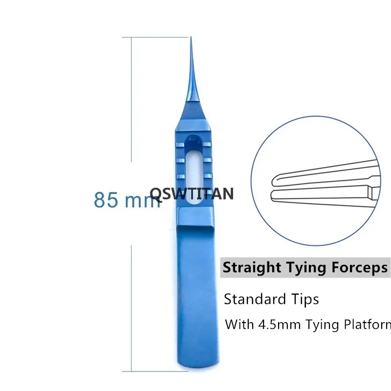 Pinça de amarração ocular Mcpherson 85 mm: com pinça de amarração de 6 mm (uso oftálmico/dental)