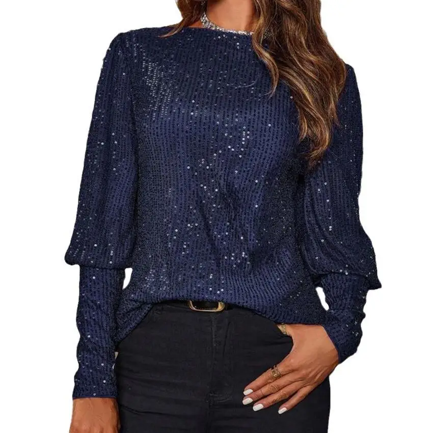 

Женская длинная футболка Irt с блестками, свободная посадка, полиэстер, спандекс, смесь цветов, лето 2024, модный тренд