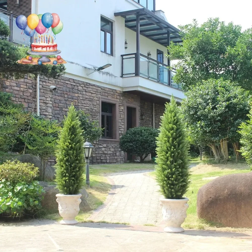 

Бестселлер: Искусственные кедровые деревья 120 см, Искусственные топиарии, Комплект из 2 искусственных кипарисов, Устойчивые к УФ-излучению кусты в горшках, Искусственные кустарники