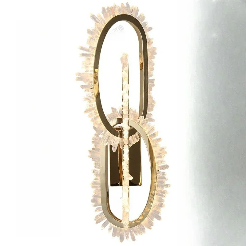 

Crystal wall lamp TV background wall Entrance stairwell wall lamp Sky