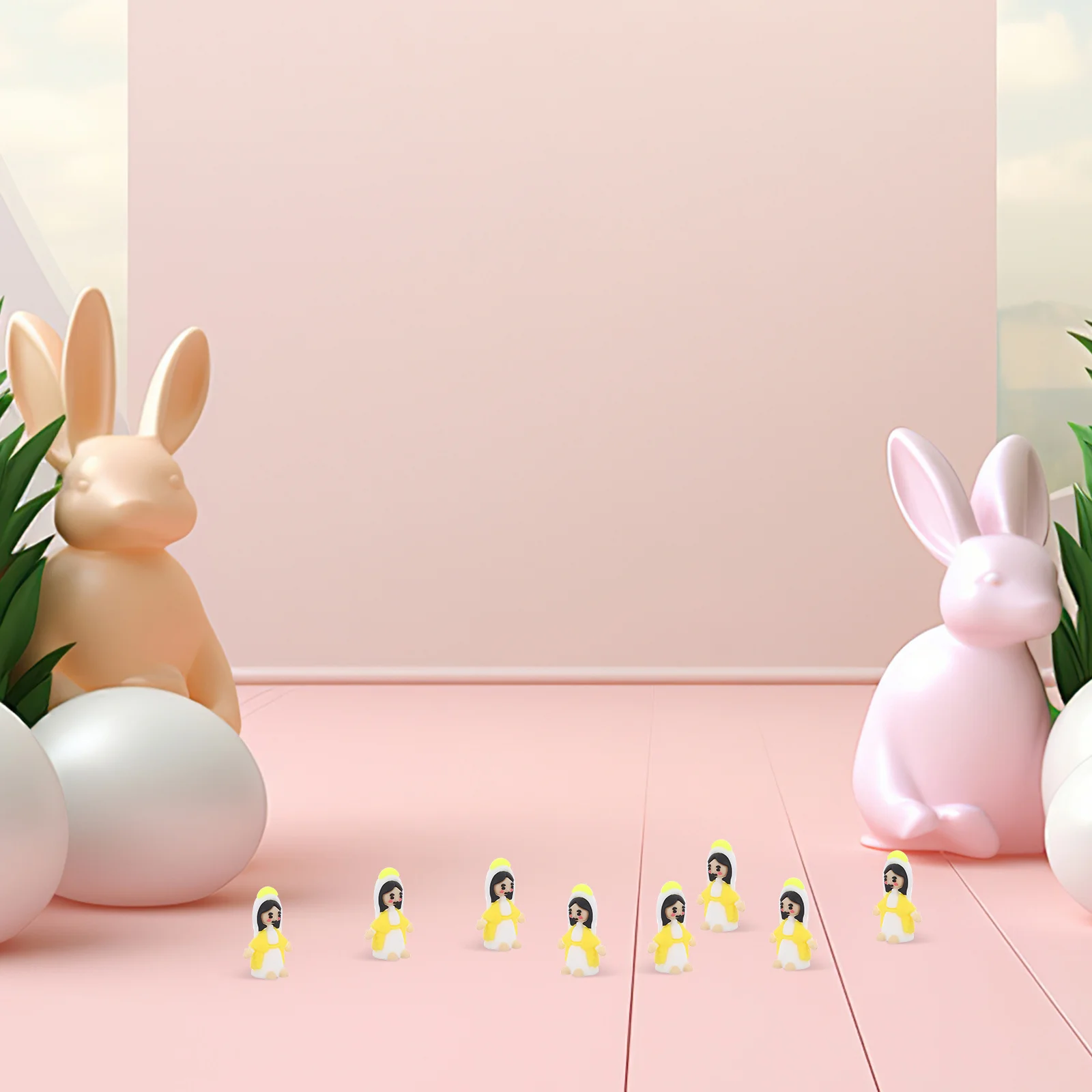 

50Pcs Virgin Mary Miniature Statues Catholic Blessed Mother Ornament Easter Christmas Nativity Scene Religious Desk Decor