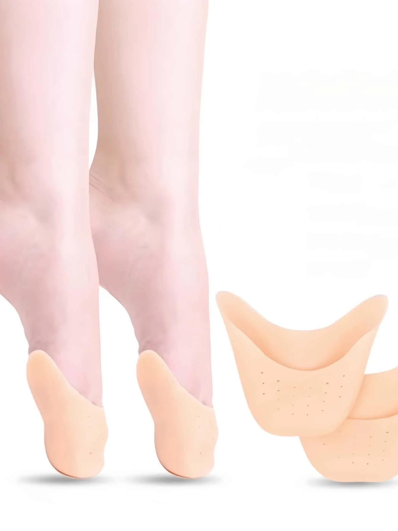 2 Pairs of Toe Protectors, Anti-Wear Toe Covers, Silicone Toe Pads for High Heels, Anti-Pain, Non-Abrasive Foot Pads, Big and Small Toe Protectors image 5